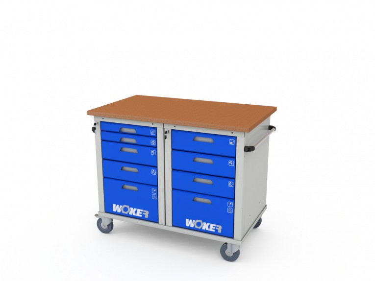 Верстак мобильный двухтумбовый WOKER PRO 2504.1200 купить в Туле