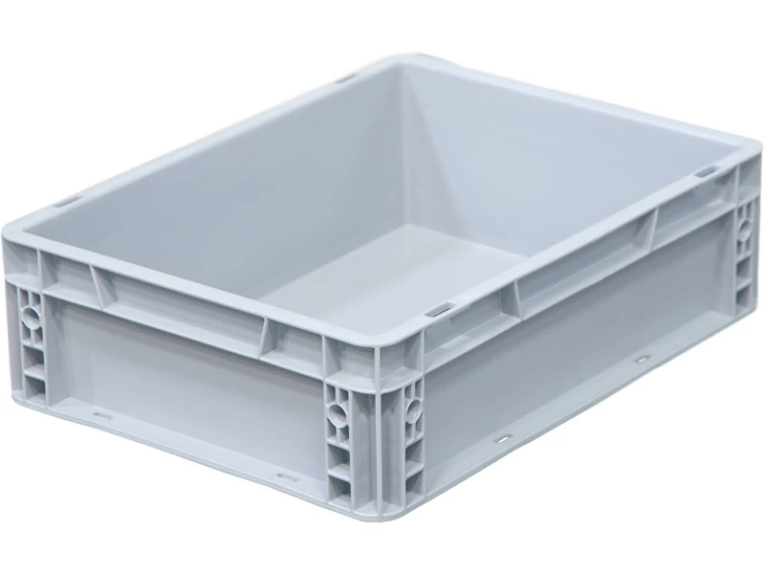 Ящик 400х300х120 сплошной, усиленное дно, цв. серый купить в Туле Ящик 400х300х120 сплошной, усиленное дно, цв. серый купить в Туле