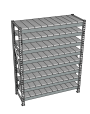 Стеллаж грузовой СГР 3000x1200x400 8 полок (металл)