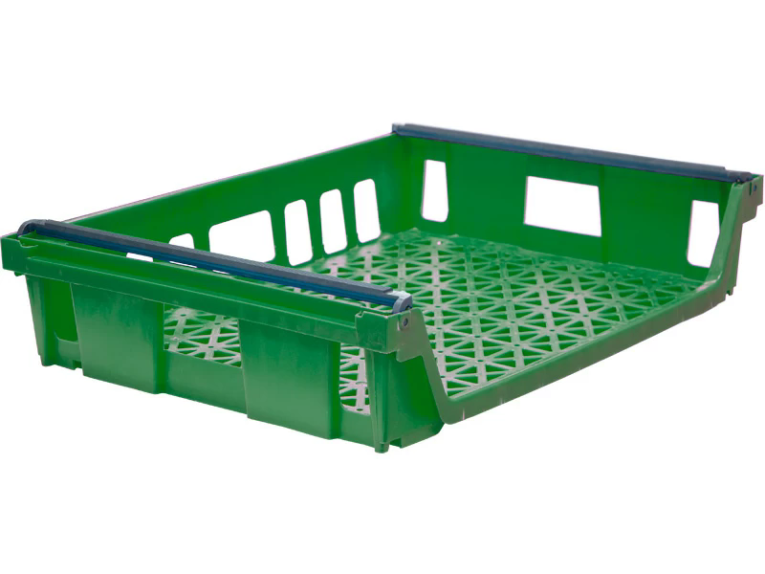 Ящик 744х557х167 со складываемыми ручками зелёный купить в Туле Ящик 744х557х167 со складываемыми ручками зелёный купить в Туле