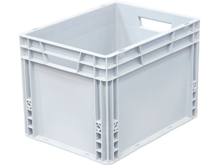 Ящик 400х300х270 сплошной, усиленное дно, цв. серый купить в Туле Ящик 400х300х270 сплошной, усиленное дно, цв. серый купить в Туле