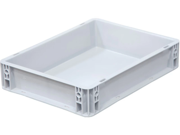 Ящик 400х300х75 сплошной, усиленное дно, цв. серый купить в Туле