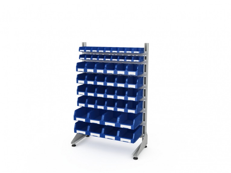 Стеллаж для пластиковых лотков SORTEX односторонний 1500x1000x450.06 купить в Туле