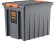 Контейнер особопрочный Rox Box PRO 50 (500х390х390 мм с крышкой и клипсами, на роликах, антрацит) купить в Туле