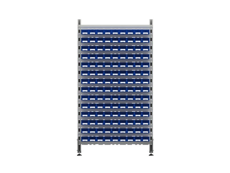 Стеллаж для пластиковых лотков SORTEX односторонний 1800x1000x450.01 купить в Туле