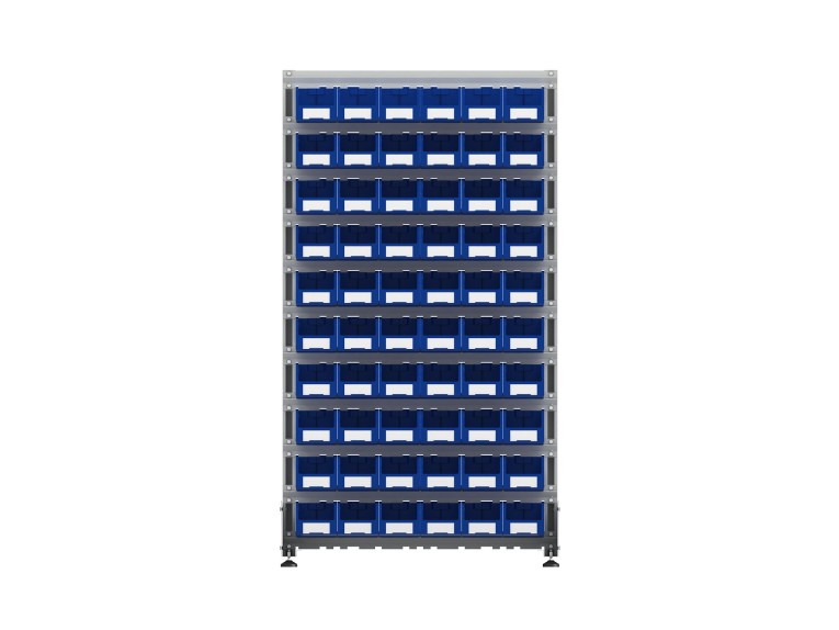 Стеллаж для пластиковых лотков SORTEX односторонний 1800x1000x450.02 купить в Туле