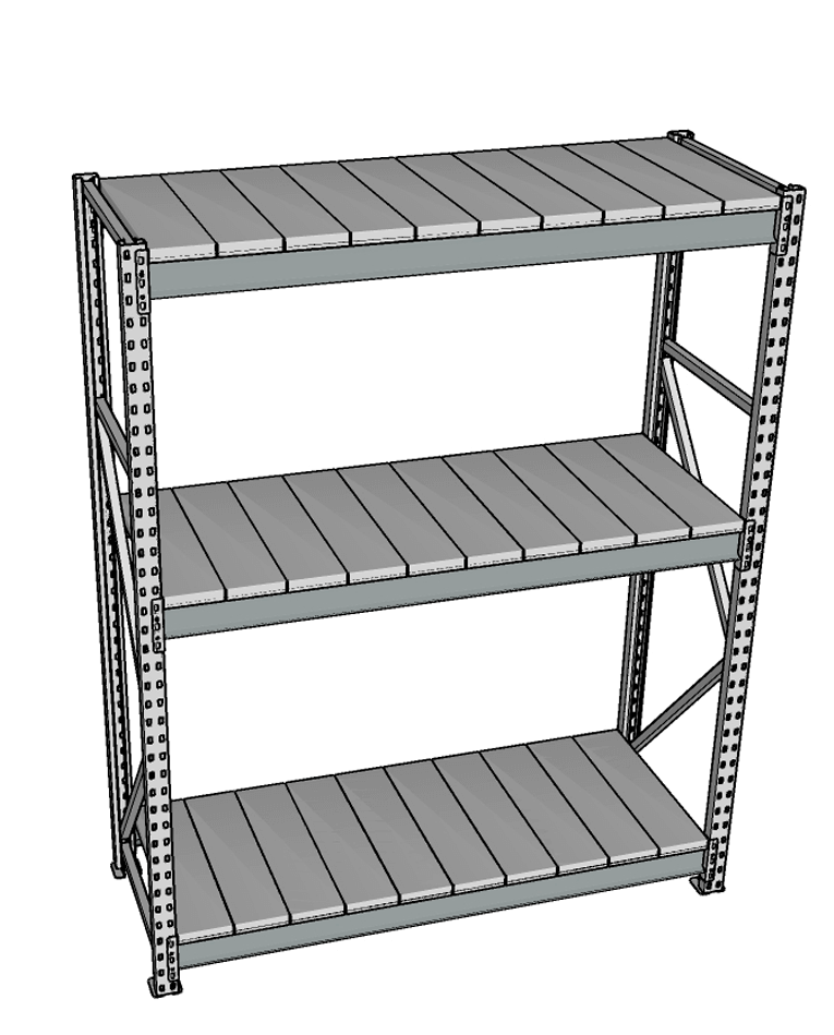 Стеллаж грузовой СГР 2500x1800x400 3 полки (металл) купить в Туле Стеллаж грузовой СГР 2500x1800x400 3 полки (металл) купить в Туле