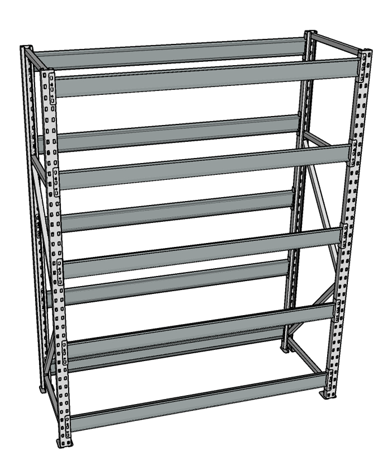 Стеллаж грузовой СГР 3000x1800x400 5 полок (без настила) купить в Туле Стеллаж грузовой СГР 3000x1800x400 5 полок (без настила) купить в Туле