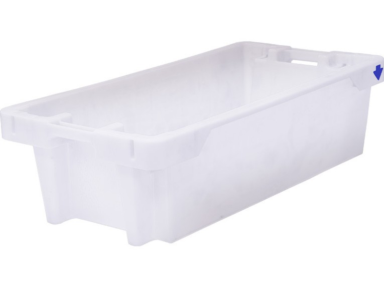 Ящик рыбный 800х400х225 конусный 25 кг/40 л с дренажными отверстиями белый 81651100 купить в Туле