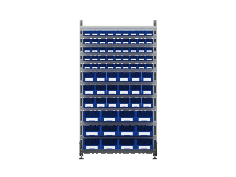 Стеллаж для пластиковых лотков SORTEX односторонний 1800x1000x450.06 купить в Туле