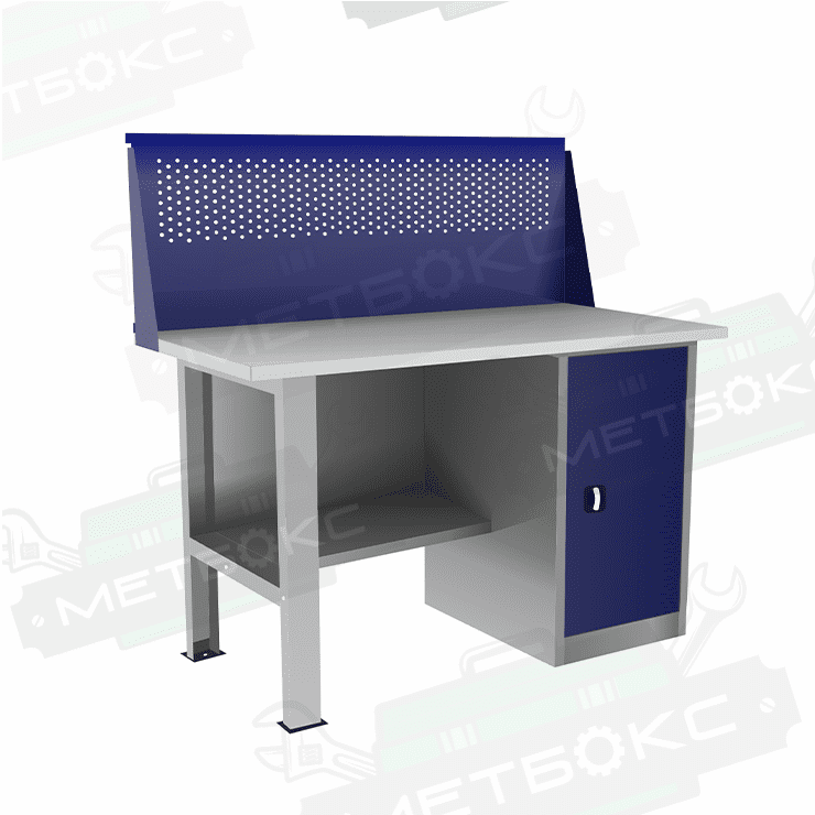 Однотумбовый слесарный верстак ВП-2/1,6 с экраном купить в Туле