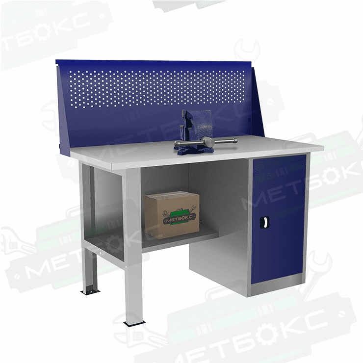 Однотумбовый слесарный верстак ВП-2/1,6 с экраном купить в Туле