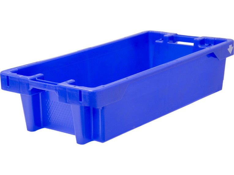 Ящик рыбный 800х450х190 конусный 20 кг/35 л с дренажными отверстиями синий 81670300 купить в Туле