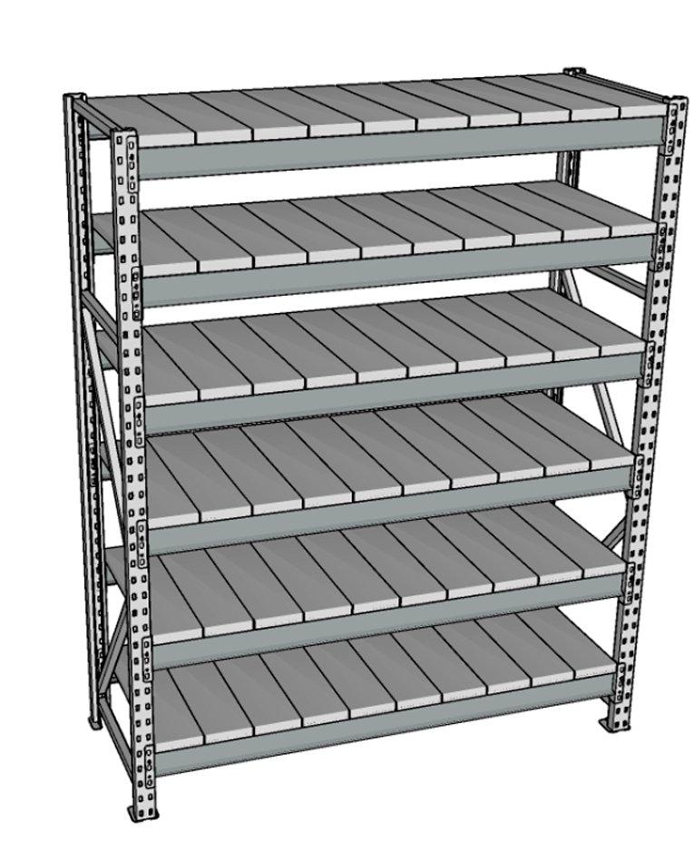 Стеллаж грузовой СГР 2000x1800x800 6 полок (металл) купить в Туле