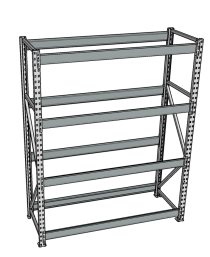 Стеллаж грузовой СГР 2500x2100x400 4 полки (без настила) Стеллаж грузовой СГР 2500x2100x400 4 полки (без настила)